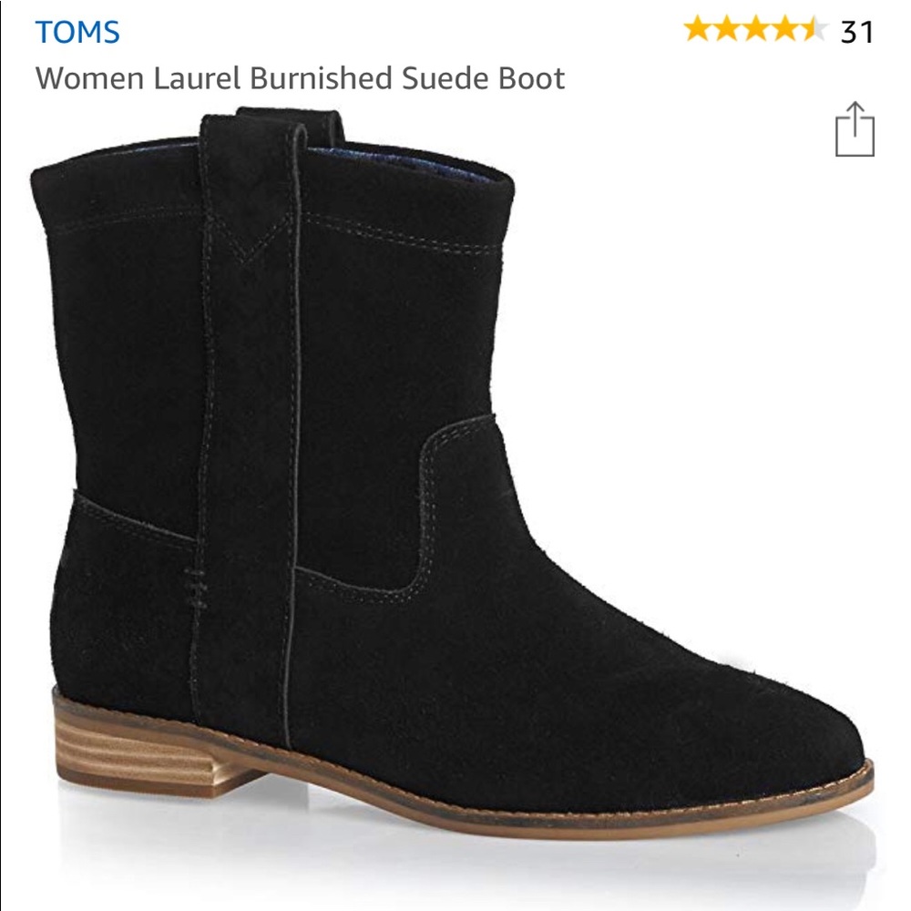 Toms black booties